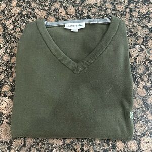 Sharp Lacoste v-neck sweater.  Worn 1 X. Excellent condition.